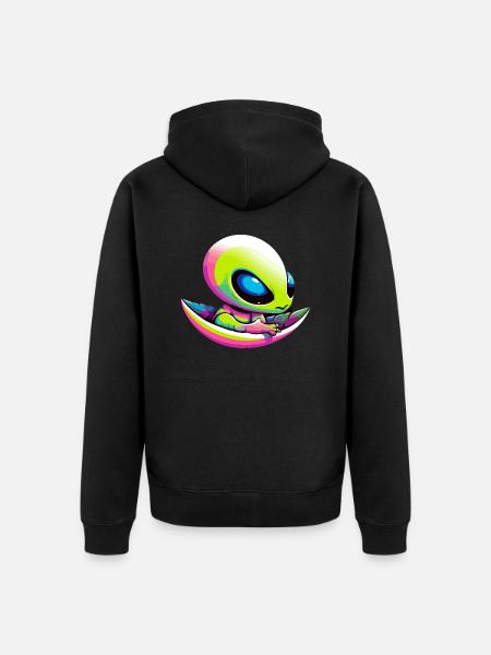 Loli l'alien - Veste à capuche bio Premium Unisexe - noir