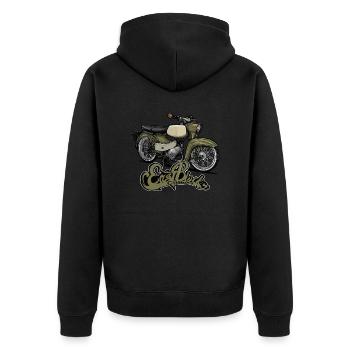 Autour des palombes SR 4-4 (vert) // Illustration - Veste à capuche bio Premium Unisexe - noir - Dos - Nico (187cm)