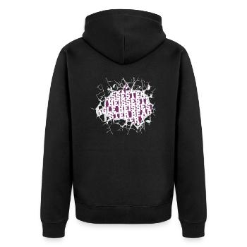hunderasse zitat bachhund hundehalter bluthund - Unisex Premium Bio Zip Hoodie - Schwarz - Hinten - Nico (187cm)