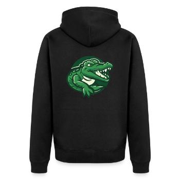Hans le crocodile - Veste à capuche bio Premium Unisexe - noir - Dos - Nico (187cm)