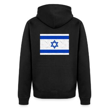 Drapeau d’Israël - Veste à capuche bio Premium Unisexe - noir - Dos - Nico (187cm)
