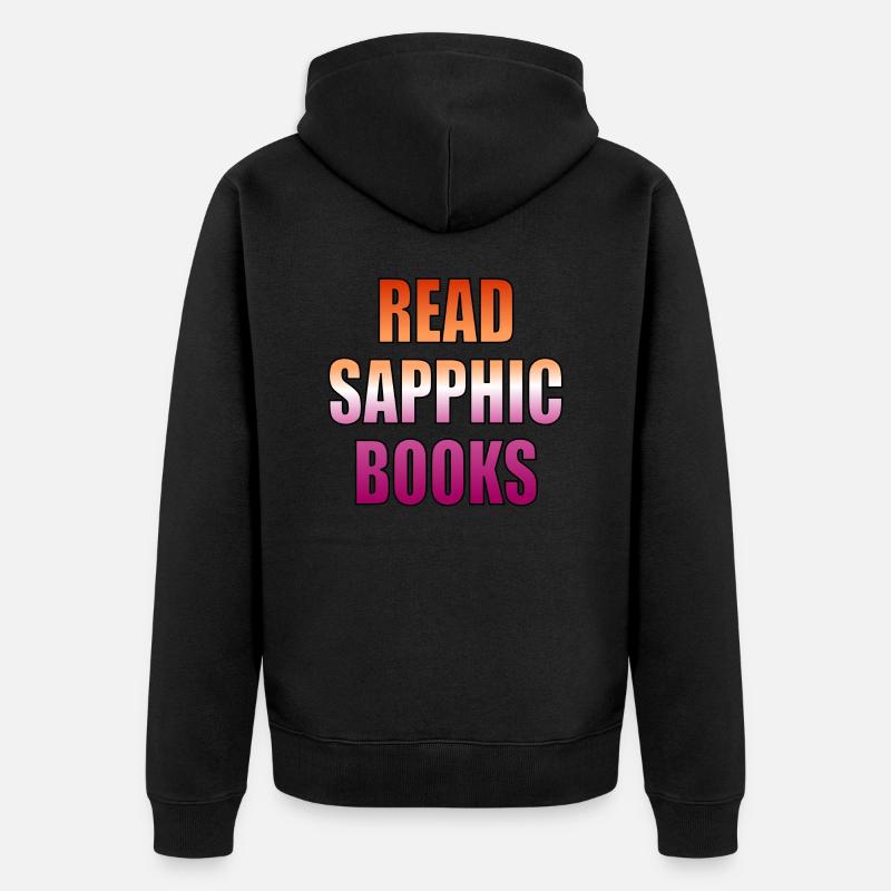 Lire des livres saphiques - Veste à capuche bio Premium Unisexe - noir