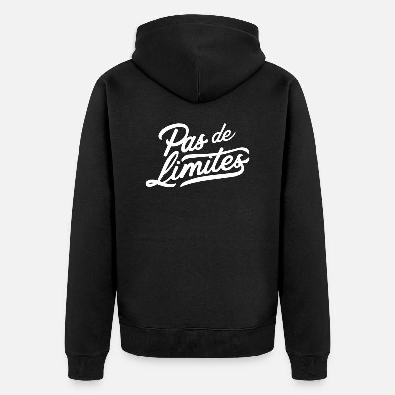 Pas de limites - Veste à capuche bio Premium Unisexe - noir
