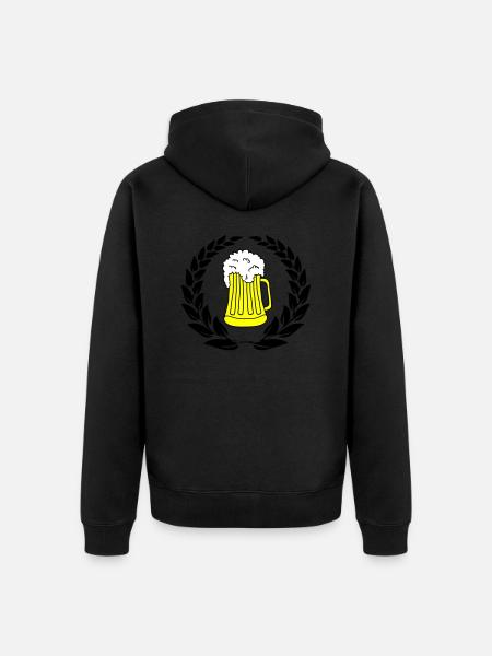 bier wappen 02 - Unisex Premium Bio Zip Hoodie - Schwarz