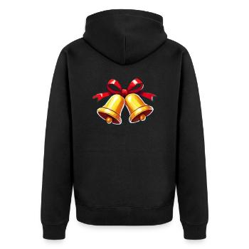 Cloches - Veste à capuche bio Premium Unisexe - noir - Dos - Nico (187cm)