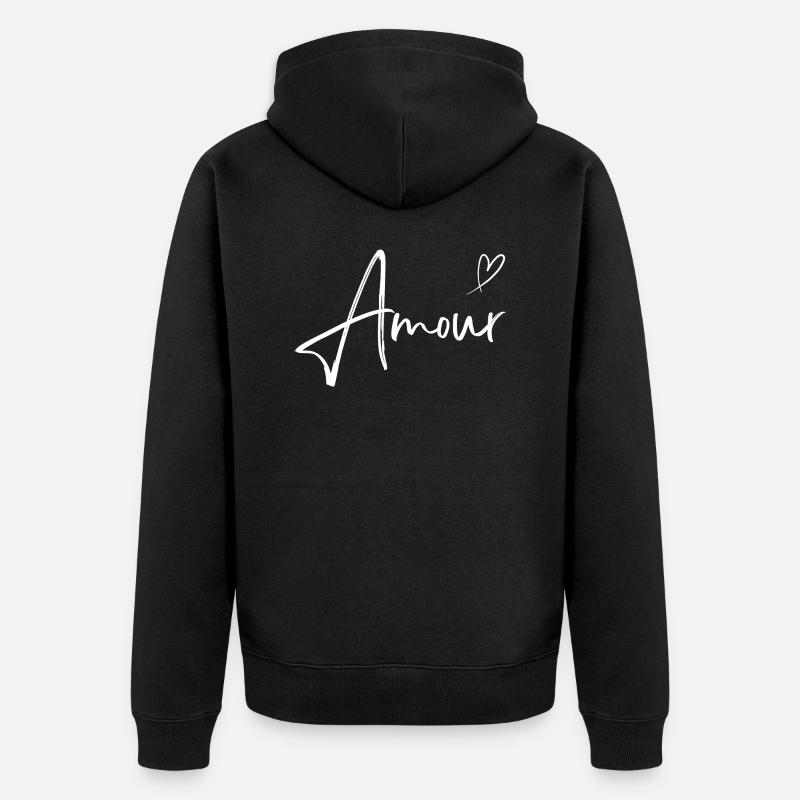 Amour - Veste à capuche bio Premium Unisexe - noir