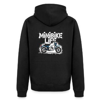 Passion pour les -motos - Veste à capuche bio Premium Unisexe - noir - Dos - Nico (187cm)