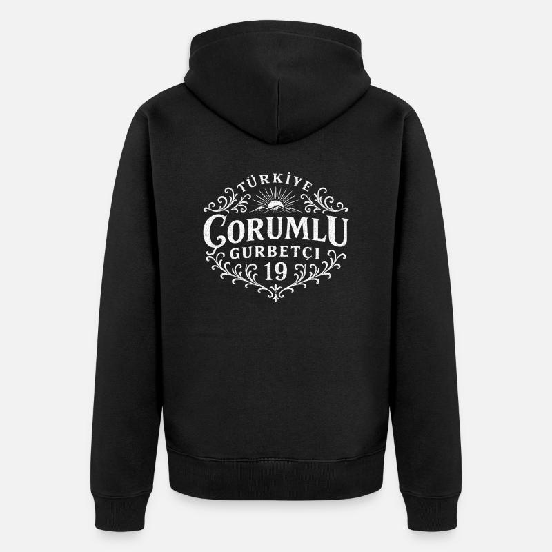 Corum - Veste à capuche bio Premium Unisexe - noir