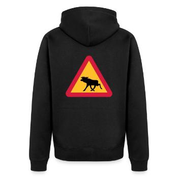 Attention Moose! - Veste à capuche bio Premium Unisexe - noir - Dos - Nico (187cm)