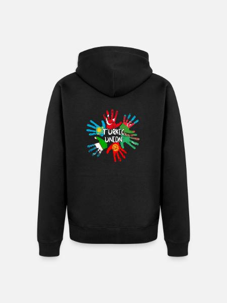 Turkic Union - Veste à capuche bio Premium Unisexe - noir