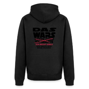 Bachelor party I threw marry ... I - Unisex Premium Organic Zip Hoodie - black - Back - Nico (187cm)