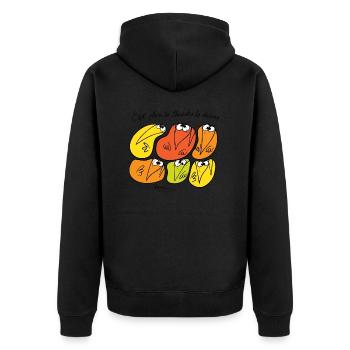 Le plein de Shadoks - Veste à capuche bio Premium Unisexe - noir - Dos - Nico (187cm)
