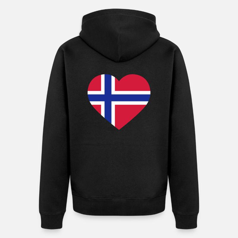 Coeur de Norvège - Veste à capuche bio Premium Unisexe - noir