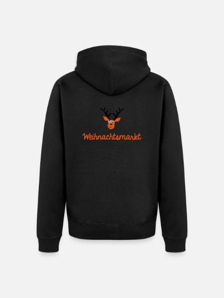 Weihnachtsmarkt - Unisex Premium Bio Zip Hoodie - Schwarz