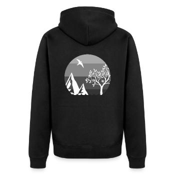 Voyage en plein air Aventure Nature - Veste à capuche bio Premium Unisexe - noir - Dos - Nico (187cm)