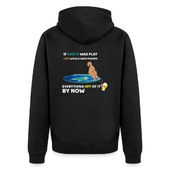 Si la Terre était plate - Veste à capuche bio Premium Unisexe - noir - Dos - Nico (187cm)