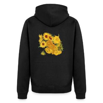 Vincent van Gogh Tournesols Tournesols Art Art - Veste à capuche bio Premium Unisexe - noir - Dos - Nico (187cm)