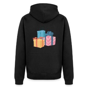 Set cadeau - Veste à capuche bio Premium Unisexe - noir - Dos - Nico (187cm)