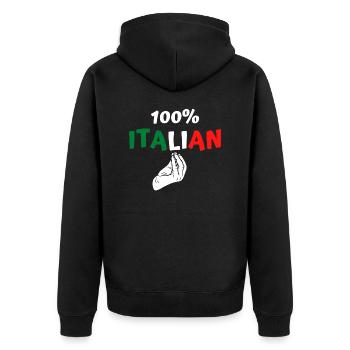 100% italien - Veste à capuche bio Premium Unisexe - noir - Dos - Nico (187cm)