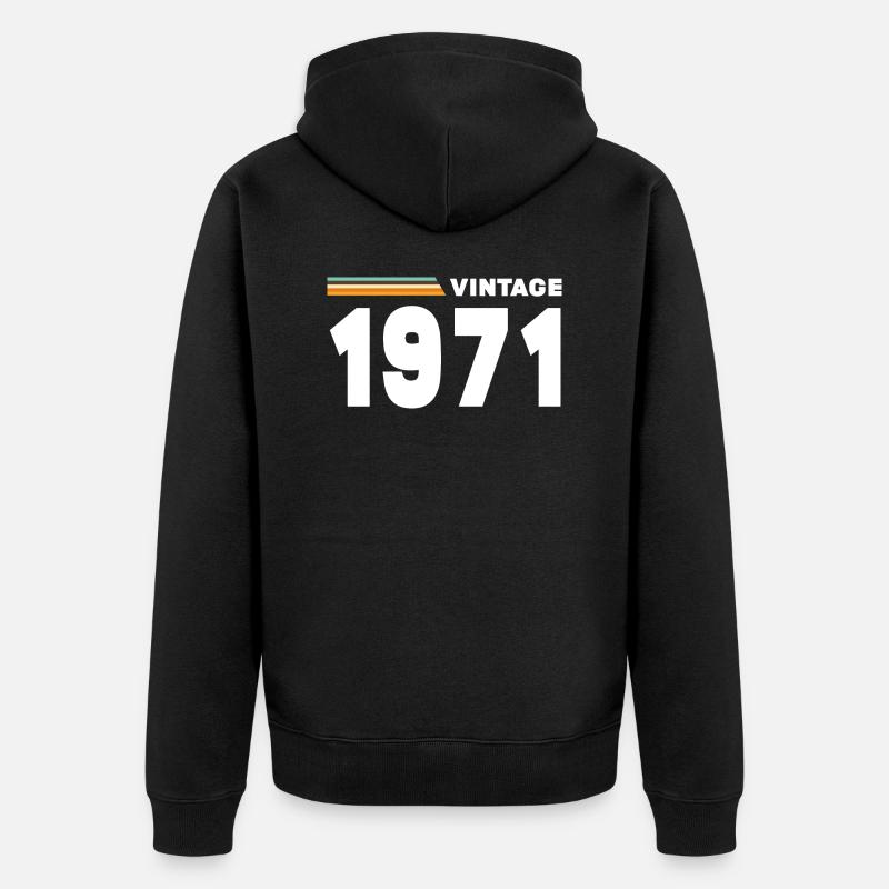 millésime 1971 - Veste à capuche bio Premium Unisexe - noir