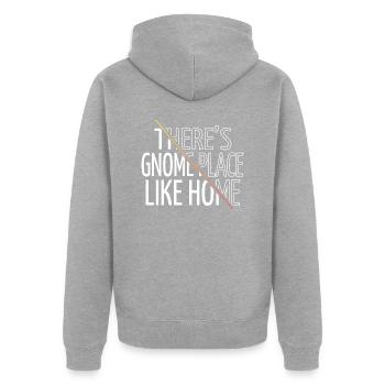 Citation de chambre Noël Humour Heureux - Veste à capuche bio Premium Unisexe - gris chiné - Dos - Nico (187cm)