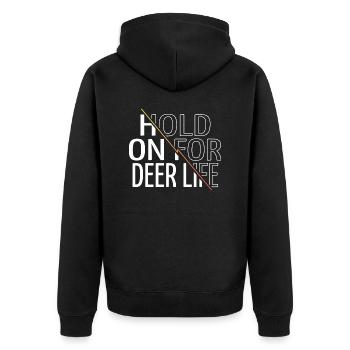 gift bedroom present idea bubaprints awkward fun - Unisex Premium Bio Zip Hoodie - Schwarz - Hinten - Nico (187cm)