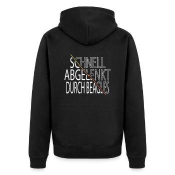 hundeliebhaber geburtstagsgeschenkidee hunderasse - Unisex Premium Bio Zip Hoodie - Schwarz - Hinten - Nico (187cm)