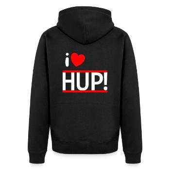 J’ADORE HUP! - Veste à capuche bio Premium Unisexe - noir - Dos - Nico (187cm)