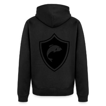 Armoiries du poisson - Veste à capuche bio Premium Unisexe - noir - Dos - Nico (187cm)