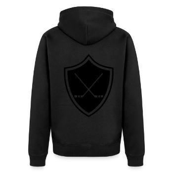 Bâtons de hockey sur glace - Veste à capuche bio Premium Unisexe - noir - Dos - Nico (187cm)