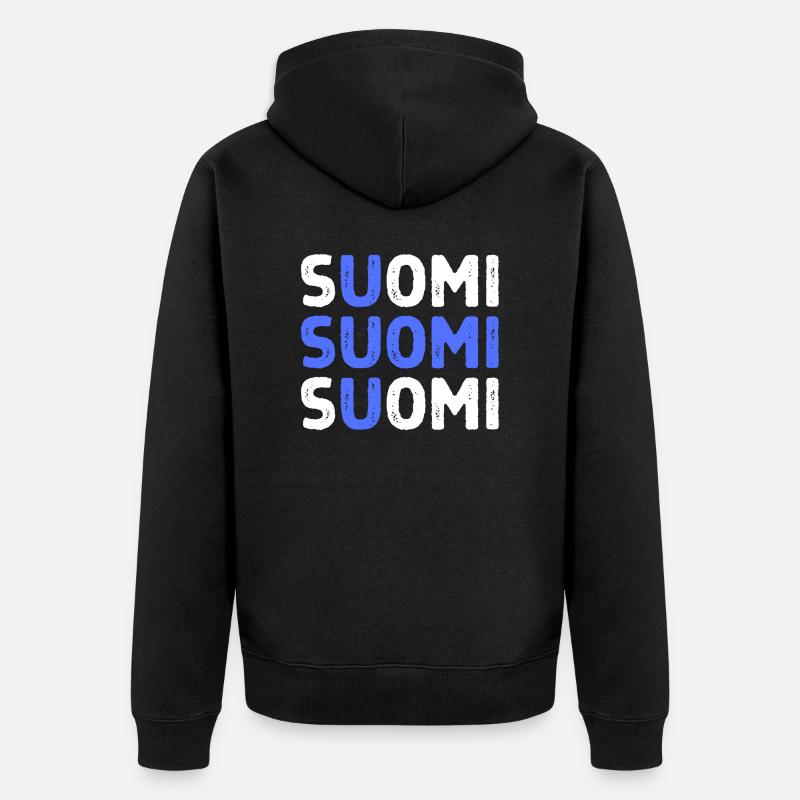 Drapeau de mot anglais - Veste à capuche bio Premium Unisexe - noir
