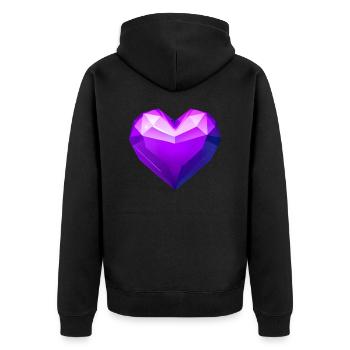 Saint-Valentin Mariage Fiançailles Fête des mères Amour - Veste à capuche bio Premium Unisexe - noir - Dos - Nico (187cm)