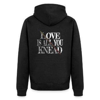 Dino Bedroom Birthday Present Idea Dork Present - Unisex Premium Organic Zip Hoodie - black - Back - Nico (187cm)
