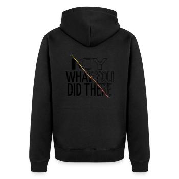santa computer gift fairy tail dinosaur fan - Unisex Premium Bio Zip Hoodie - Schwarz - Hinten - Nico (187cm)