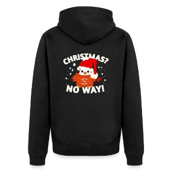 Drôle de pingouin de Noël - Veste à capuche bio Premium Unisexe - noir - Dos - Nico (187cm)