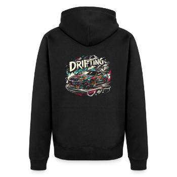 La dérive n’est pas un crime - cadeau d’amoureux de la voiture - Veste à capuche bio Premium Unisexe - noir - Dos - Nico (187cm)