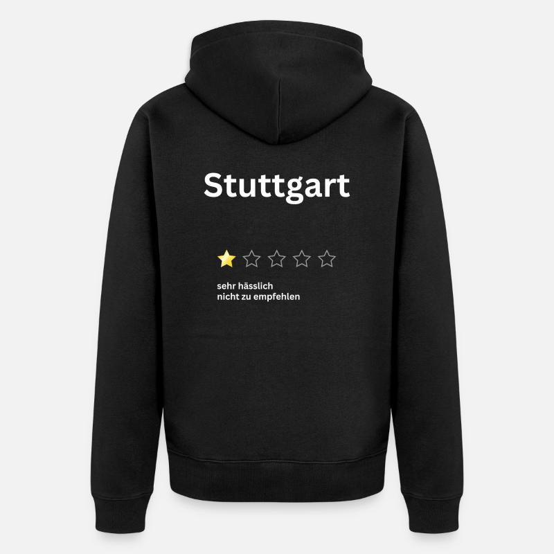 Stuttgart 1star - Unisex Premium Bio Zip Hoodie - Schwarz