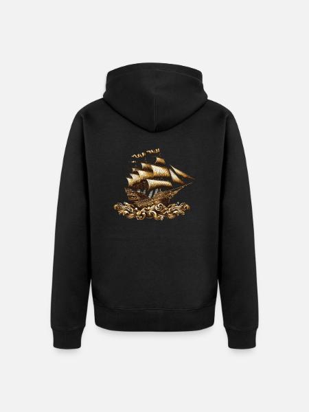 Schiff - Unisex Premium Bio Zip Hoodie - Schwarz