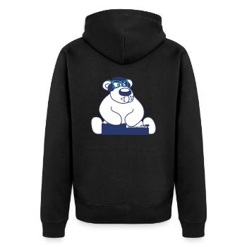drôle DJ ours polaire mixeur Cool fête musique ours - Veste à capuche bio Premium Unisexe - noir - Dos - Nico (187cm)