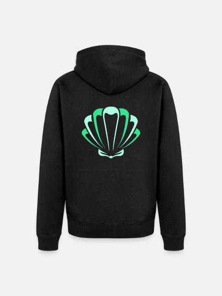 shell - Unisex Premium Organic Zip Hoodie - black