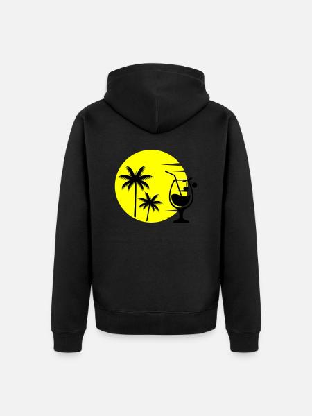 cocktail sunset - Unisex Premium Bio Zip Hoodie - Schwarz