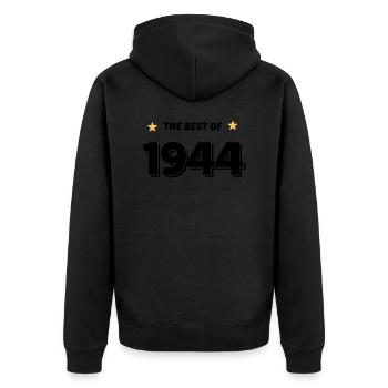 Das Beste von 1944 - Unisex Premium Bio Zip Hoodie - Schwarz - Hinten - Nico (187cm)
