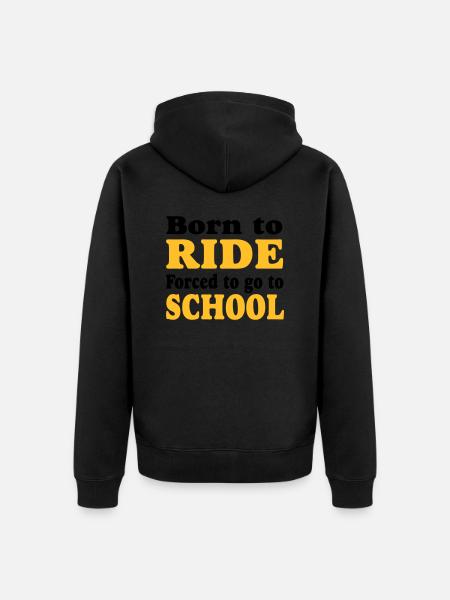 ride - Unisex Premium Organic Zip Hoodie - black