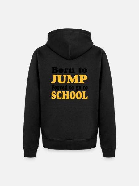 Weitsprung - Hochsprung - Unisex Premium Bio Zip Hoodie - Schwarz