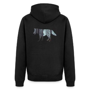 loup - Veste à capuche bio Premium Unisexe - noir - Dos - Nico (187cm)