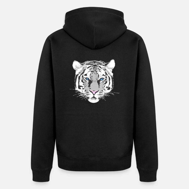 White Tiger - Veste à capuche bio Premium Unisexe - noir