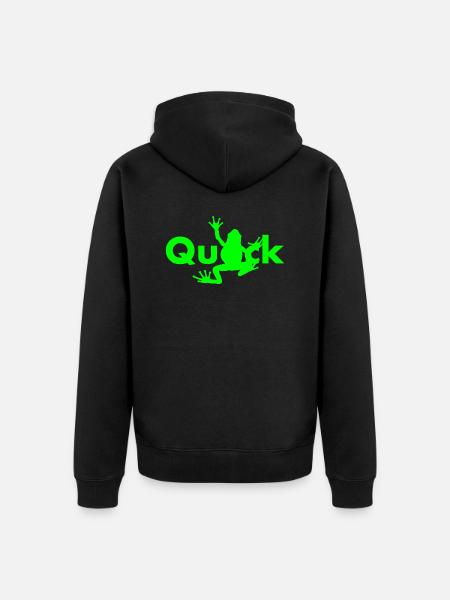 frog - Unisex Premium Organic Zip Hoodie - black
