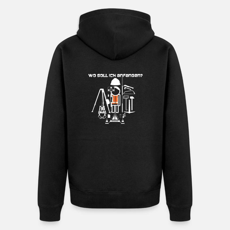 Arpenteur polyvalent - Veste à capuche bio Premium Unisexe - noir