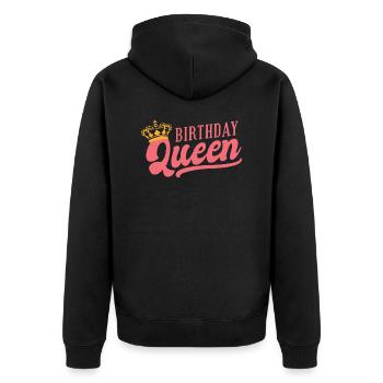 Anniversaire reine anniversaire reine princesse - Veste à capuche bio Premium Unisexe - noir - Dos - Nico (187cm)