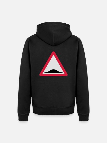 Triangle panel back donkey 209 - Unisex Premium Organic Zip Hoodie - black